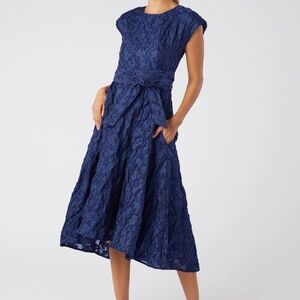 Abbey Glass Olivia Dress Navy‎ Organza